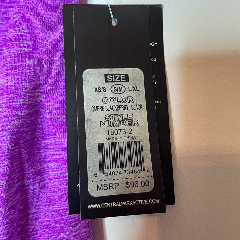 Central Park Sport Ombre Blackberry leggings. NWT - Picture 3 of 6